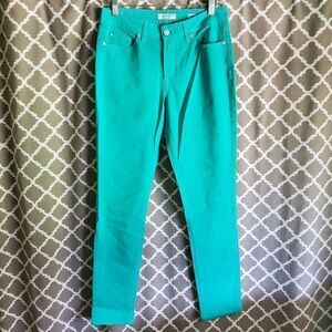 Vizcaino Skinny Fit Stretch Green Mint Jeans 6 boutique